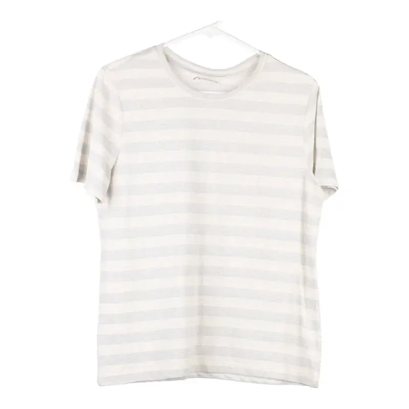 Jdy Striped Top - Large White Cotton