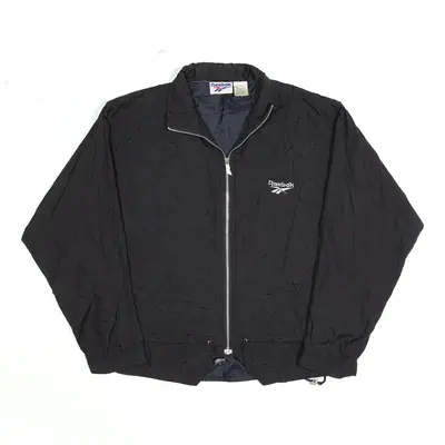 REEBOK Insulated Black Nylon Quilted Jacket Womens M