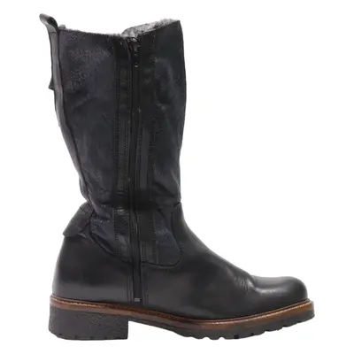 TAMARIS Snow Boots Black Leather Womens UK 7