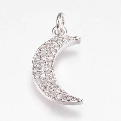 Brass Micro Pave Cubic Zirconia Pendants