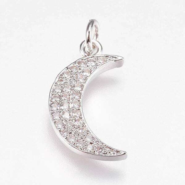 Brass Micro Pave Cubic Zirconia Pendants