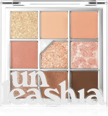 Unleashia Glitterpedia Eyeshadow Palette Color No. 3 All of Coral Pink 6.2 g