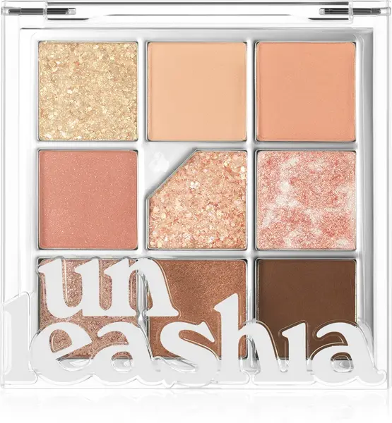 Unleashia Glitterpedia Eyeshadow Palette Color No. 3 All of Coral Pink 6.2 g