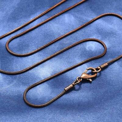 Brass Round Snake Chain Necklaces