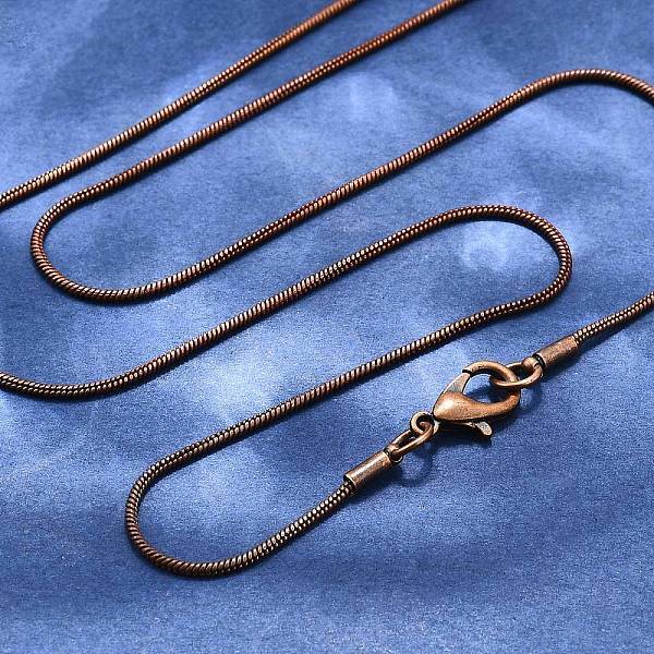 Brass Round Snake Chain Necklaces