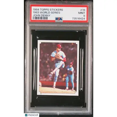1983 World Series PSA 1984 Topps Stickers Baseball #19 9 73516424