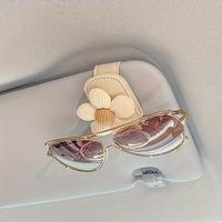 Flower Design Magnetic Glasses Clip, Car Sunshade Holder, Ticket Holder, Exquisite and Compact, Easy Installation, for Women ...
