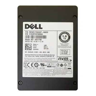 Dell 04WNJN | 1.6TB Multi-Level Cell PCI Express NVMe 3.0 x4 U.2 2.5-Inch Solid State Drive