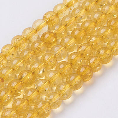 Synthetic Citrine Beads Strands