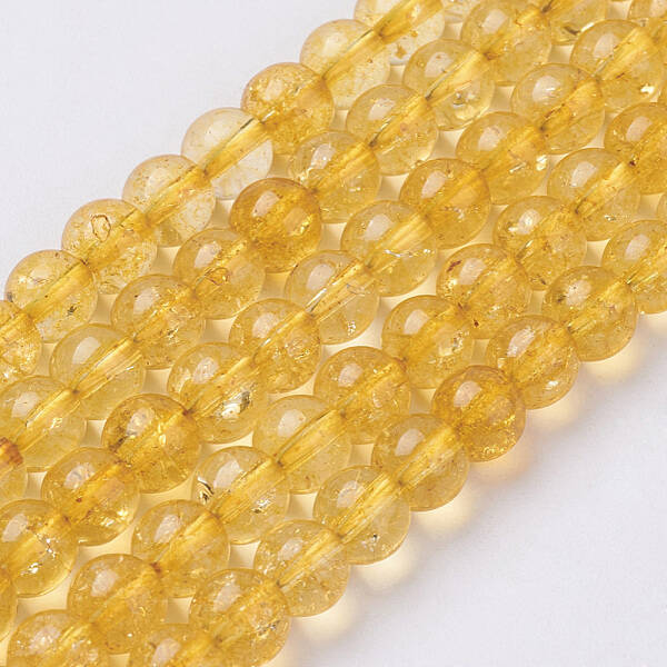 Synthetic Citrine Beads Strands