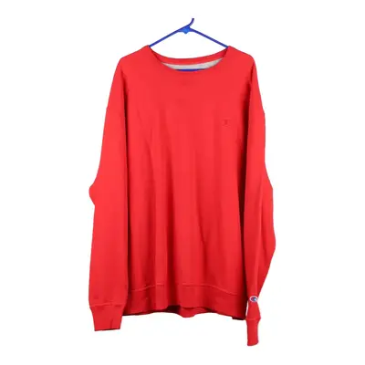 Champion Sweatshirt - 2XL Red Cotton Blend
