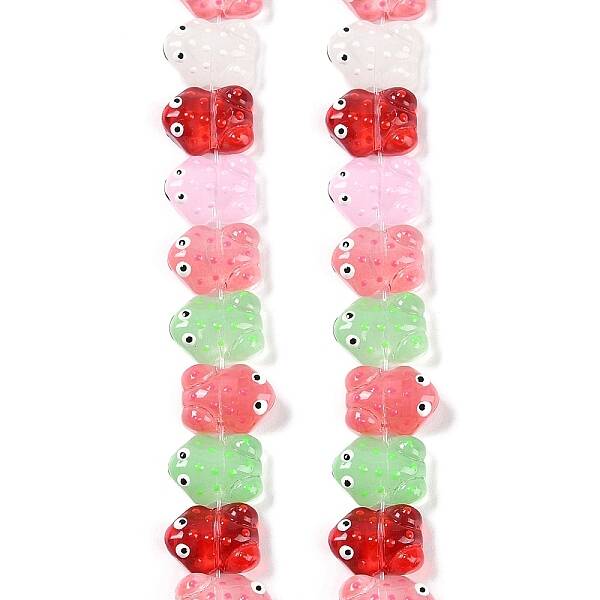 Transparent Glass Enamel Beads Strands