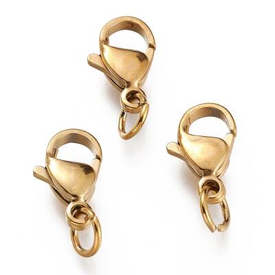 Ion Plating(IP) 304 Stainless Steel Lobster Claw Clasps
