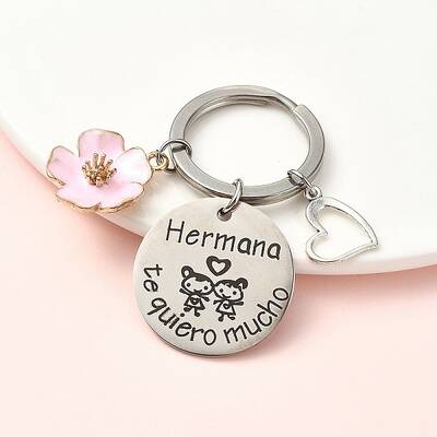 Alloy Enamel & 304 Stainless Steel Keychain