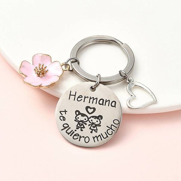 Alloy Enamel & 304 Stainless Steel Keychain