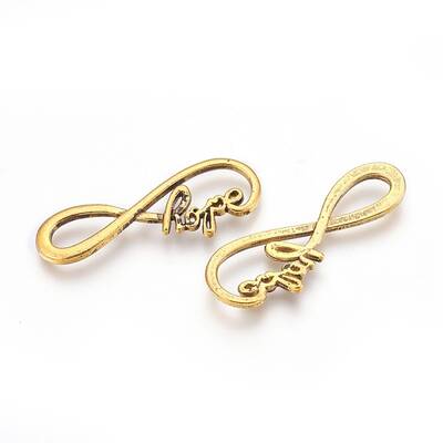 Tibetan Style Alloy Infinity with Hope Links connectors