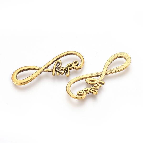 Tibetan Style Alloy Infinity with Hope Links connectors