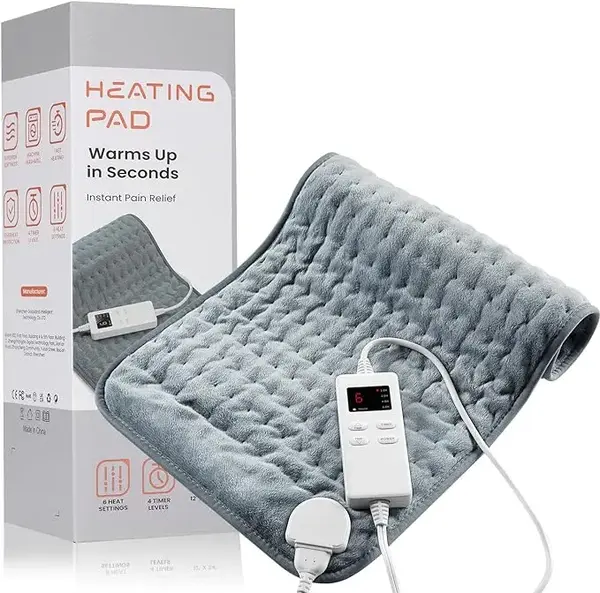 Heating Pad for Back Pain Relief & Cramps, 6 Heat Settings Electric Blanket with Auto Shut Off, Electric Heated Pad for Women...
