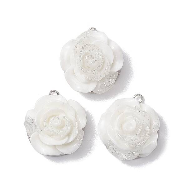 304 Stainless Steel & Opaque Resin Pendants
