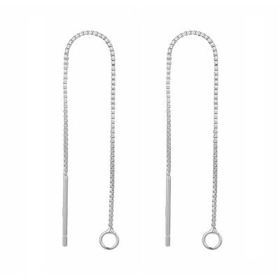 Anti-Tarnish Rhodium Plated 925 Sterling Silver Ear Stud Findings
