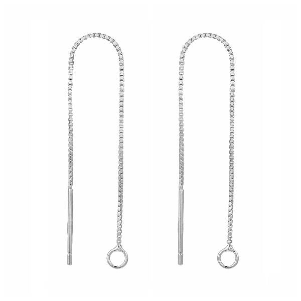 Anti-Tarnish Rhodium Plated 925 Sterling Silver Ear Stud Findings