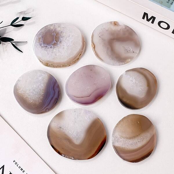 Natural Agate Slices Display Decorations