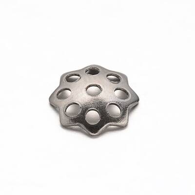 Tarnish Resistant Multi-Petal Flower 304 Stainless Steel Bead Caps