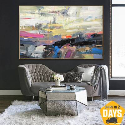 Extra Large Abstract Colorful Paintings On Canvas Original Textured Painting Hand Painted Expressionist Art | DEPTH OF NATURE...