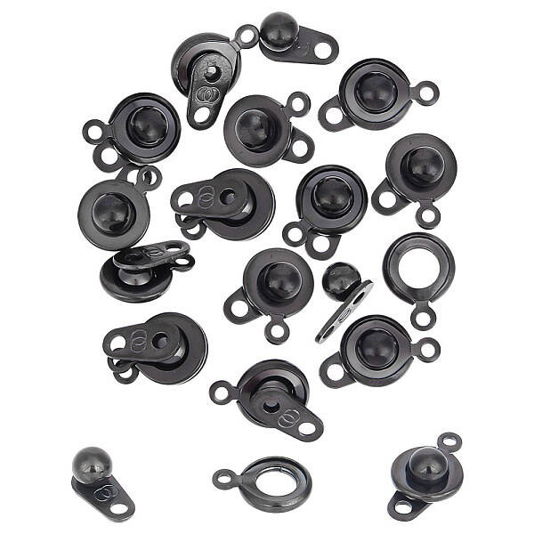 15 Sets 201 Stainless Steel Snap Clasps