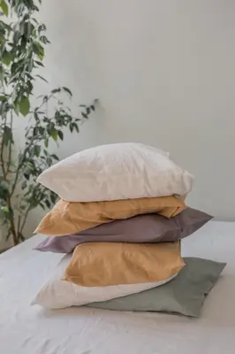 Linen DECO pillowcase | Size: Square 31x31/80x80cm | Color: White