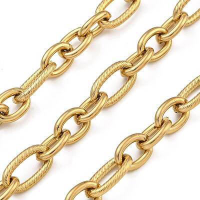 Ion Plating(IP) 304 Stainless Steel Oval Link Chains