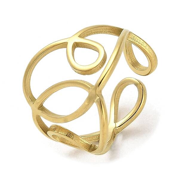 Golden 304 Stainless Steel Cuff Rings