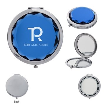 100 Customized Jeweled Compact Mirror - Dual Magnification