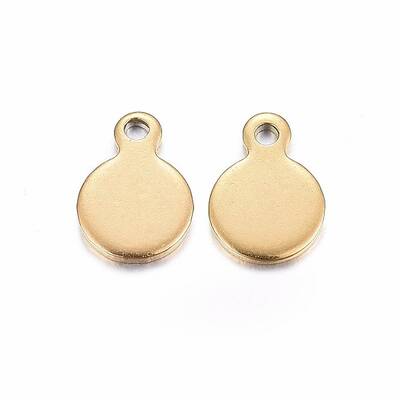Ion Plating(IP) 304 Stainless Steel Stamping Blank Tag Charms