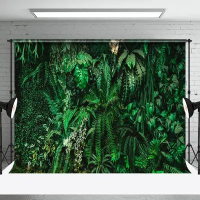 Lush Green Leafy Plant Spring Photography Backdrop - Aperturee