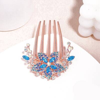 Alloy Rhinestone Hair Combs