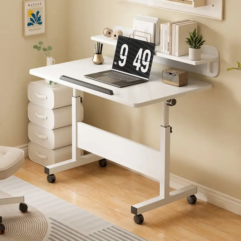 【Back To School】Rolling Desk Adjustable Height,Rolling Computer Cart,Portable Laptop Desk,Small Adjustable Home Office De...