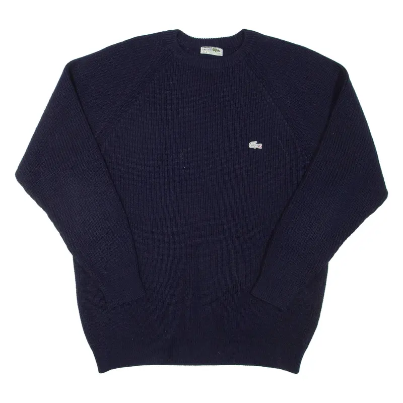 LACOSTE CHEMISE Mens Jumper Blue Waffle Knit XL