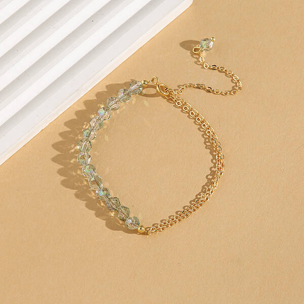 Elegant Glass Beads Link Bracelets