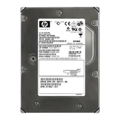 3R-A5177-AA HP 18.2GB Ultra-160 SCSI 10000 3.5-inch Hard Drive