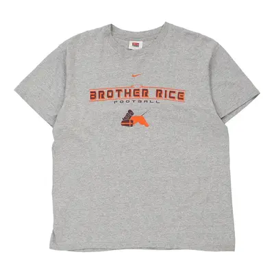 Brother Rice Football Nike Graphic T-Shirt - Medium Grey Cotton