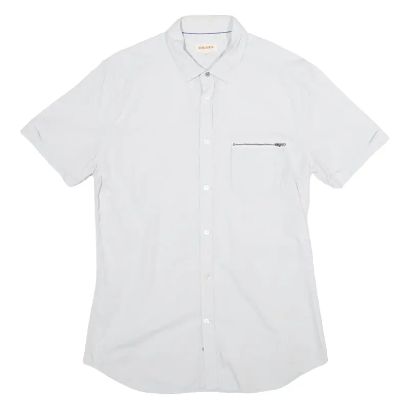 DIESEL Mens Plain Shirt Blue M