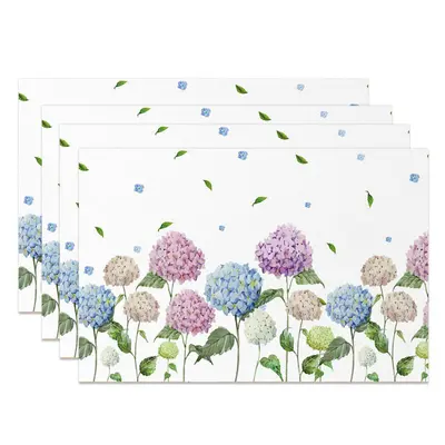 Colors Floral Green Leaves Spring Set Of 4 Placemats - Aperturee