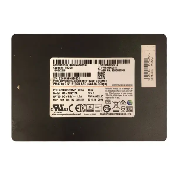00UP424 Lenovo 512GB Triple-Level Cell SATA 6Gb/s 2.5-Inch Solid State Drive