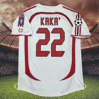 2006 2007 Away Retro White No.22 Kaka Short Sleeved Soccer Jersey