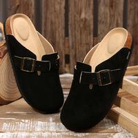 Women's Cork Footbed Clogs Mules Comfort Potato Shoes with Adjustable Buckle