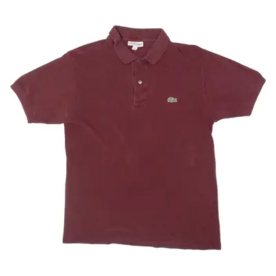 LACOSTE Mens Polo Shirt Maroon M