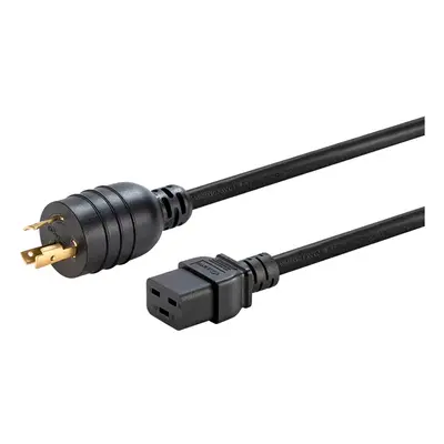 40099 Monoprice Heavy Duty Power Cord Locking NEMA L6-20P to IEC 60320 C19 12AWG 20A/2500W SJT 250V Black 6ft