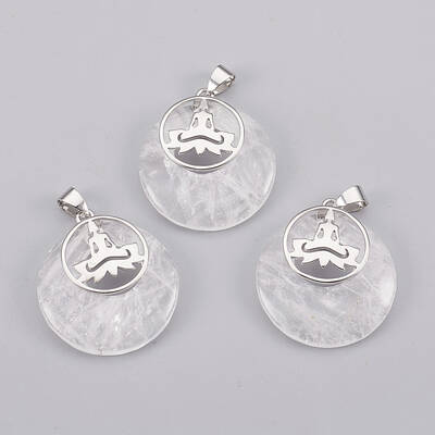 Natural Quartz Crystal Pendants