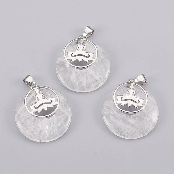 Natural Quartz Crystal Pendants
